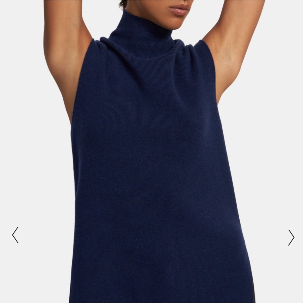 Theory Mock Neck Shell Top in Cashmere, Size S
